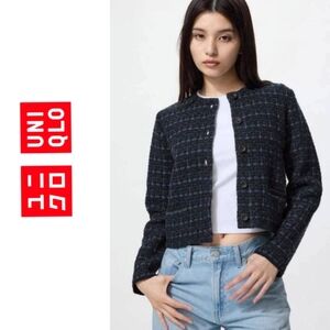 Uniqlo Tweed Knit Jacket